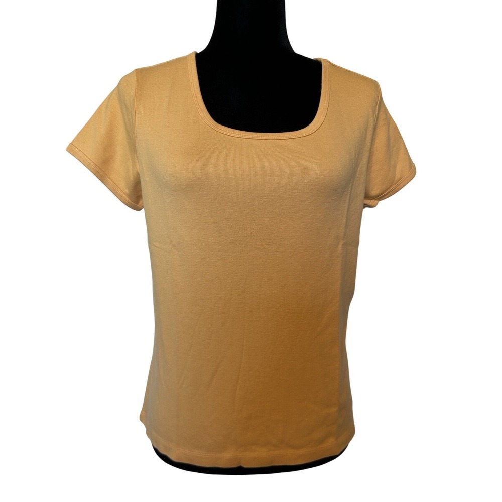 NWT Vintage Nordstrom Marigold Yellow Short Sleeve‎ Top Size Large